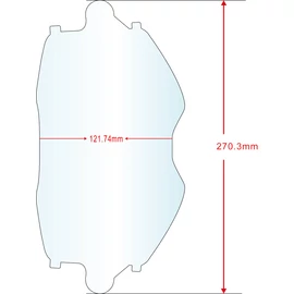 Hegesztő védőplexi víztiszta 122×270mm /Iweld Flip Up 5.2 köszörűs/