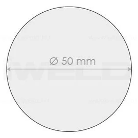 Védőüveg víztiszta átmérő 50mm