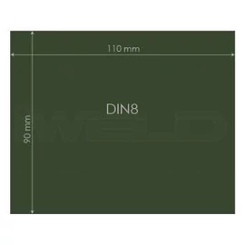 Hegesztő üveg 90×110mm DIN8