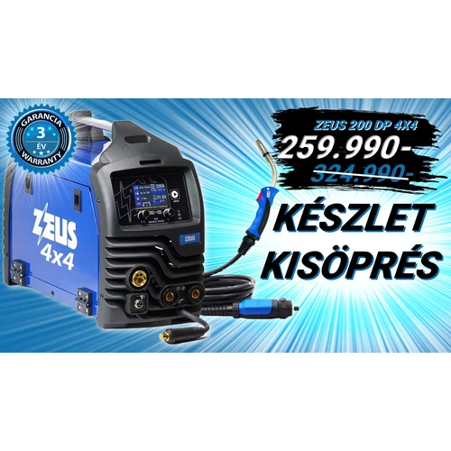 Panelectrode ZEUS 200 Double Pulse (4x4) inverteres hegesztőgép