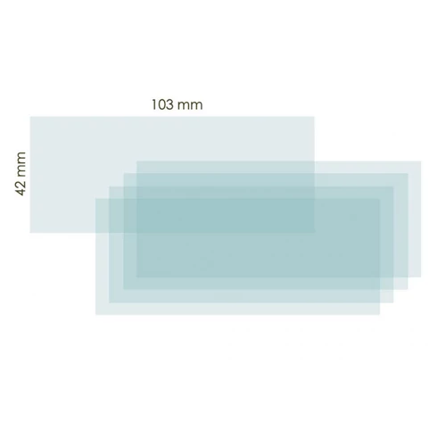 Hegesztő védőplexi víztiszta 42×102mm / Nored Eye3 belső/