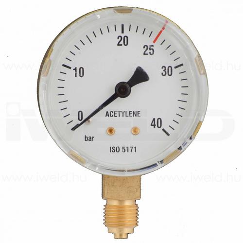 Manométer acetilén 40/20 bar 63mm